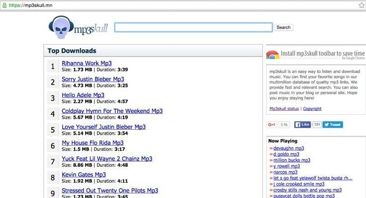 Scaricare MP3 Gratis con MP3Skull