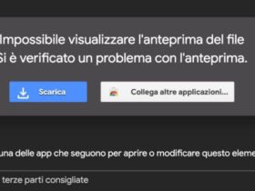 Problema Anteprima Google Drive