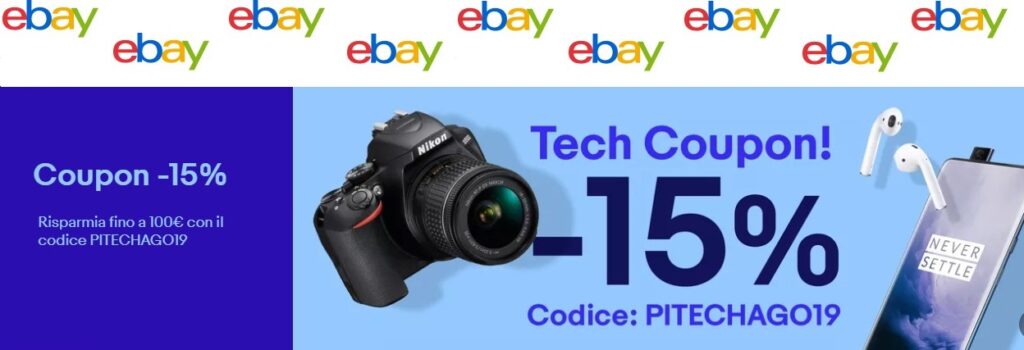 eBay Codice Sconto agosto 2019