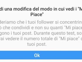 Instagram toglie Mi Piace