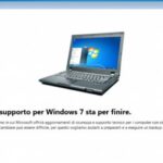 Fine Supporto Windows 7 notifica