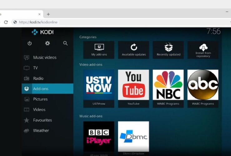 Kodi su Browser