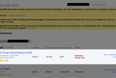 UBlock Origin Rejected