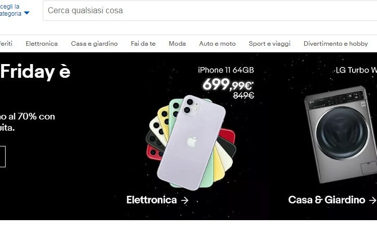 eBay Black Friday 2019 Offerte Stellari