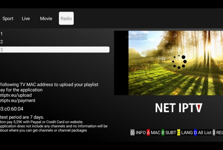 NET IPTV App IPTV Smart TV Samsung e LG