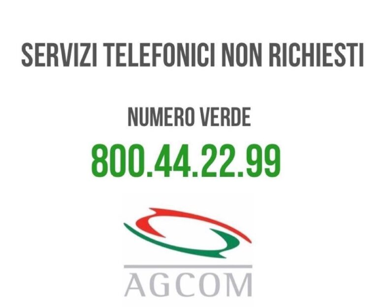 Numero Verde Disattivare Servizi Telefonici non Richiesti
