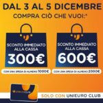 Unieuro 600 euro di sconti
