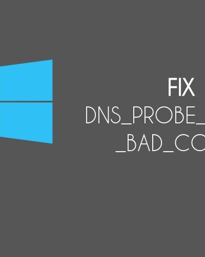 DNS Probe Finished No Internet