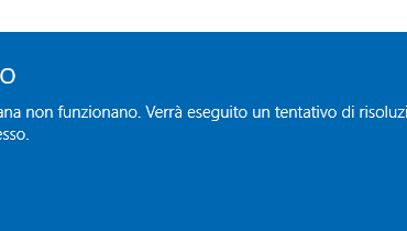 Errore Critico Menu Start Windows 10