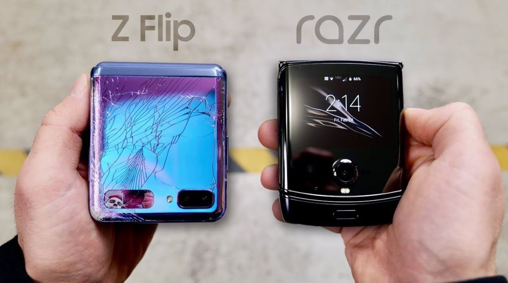 Drop Test Z Flip vs Razr