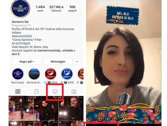 Scaricare Filtro Sanremo Instagram