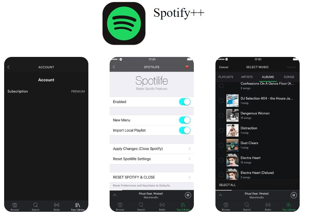 Spotify++ iOS