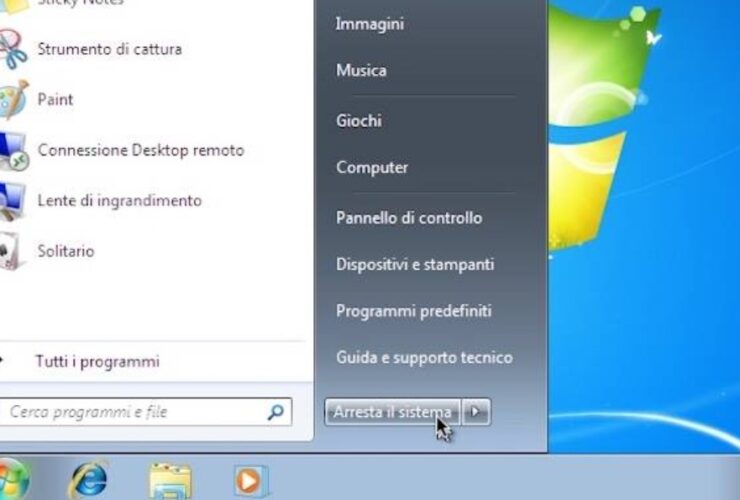 Windows 7 non si spegne