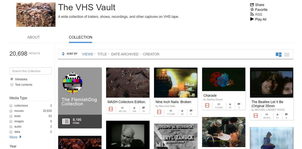 The VHS Vault Internet Archive
