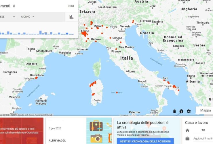 Cronologia Spostamenti Google Maps