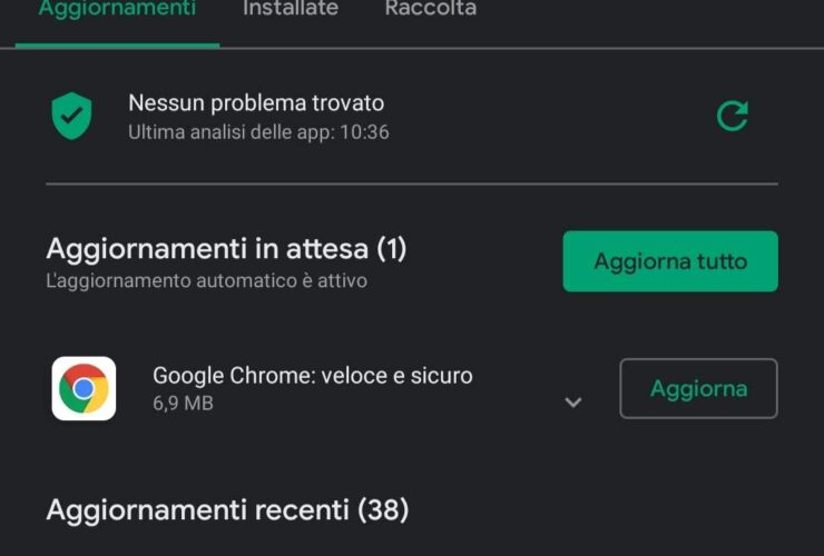 Problema Play Store Aggiornamento Infinito App Aggiorna