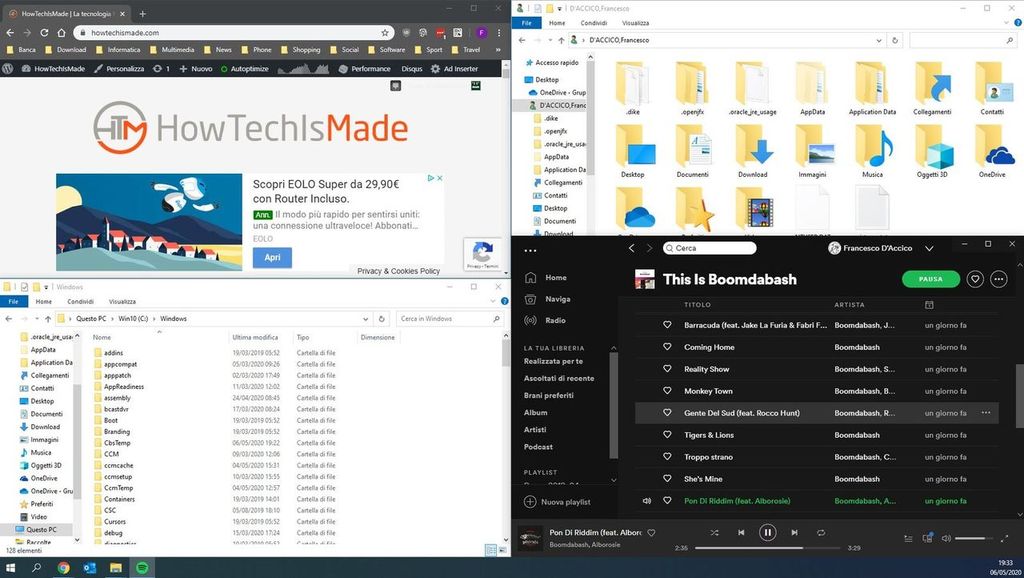 Split Screen Windows 10 in 4