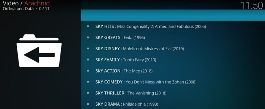 ARACHNID Kodi