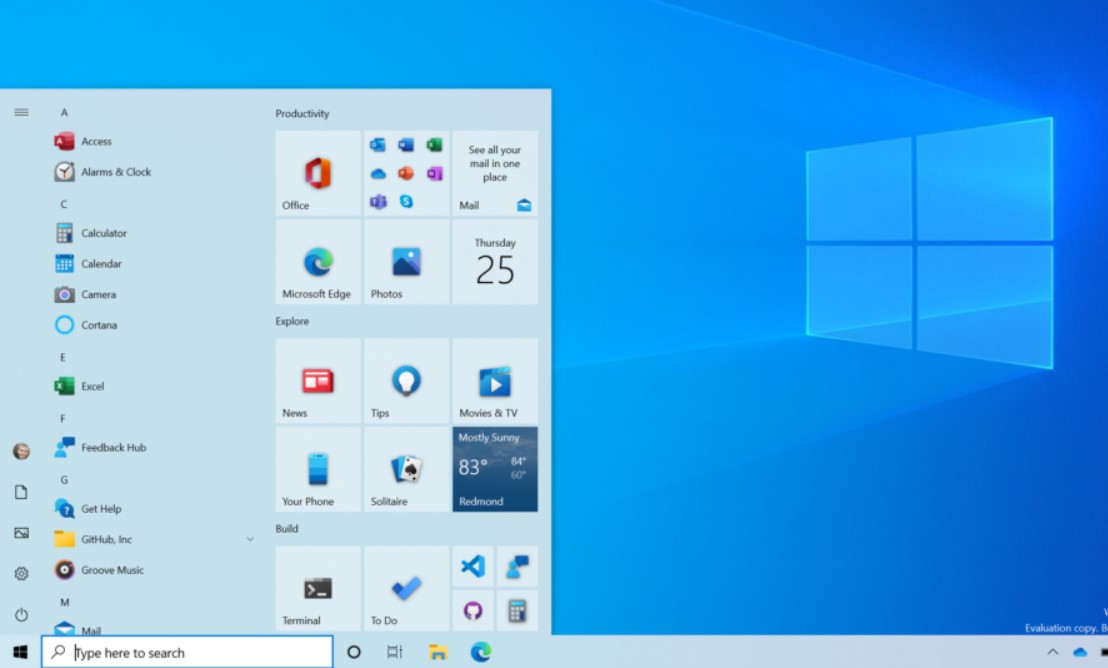 New Start Menu Windows 10