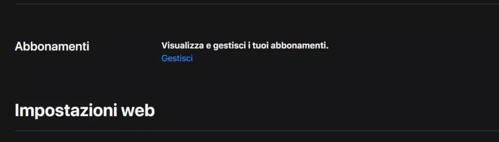 Apple TV Gestione Abbonamenti
