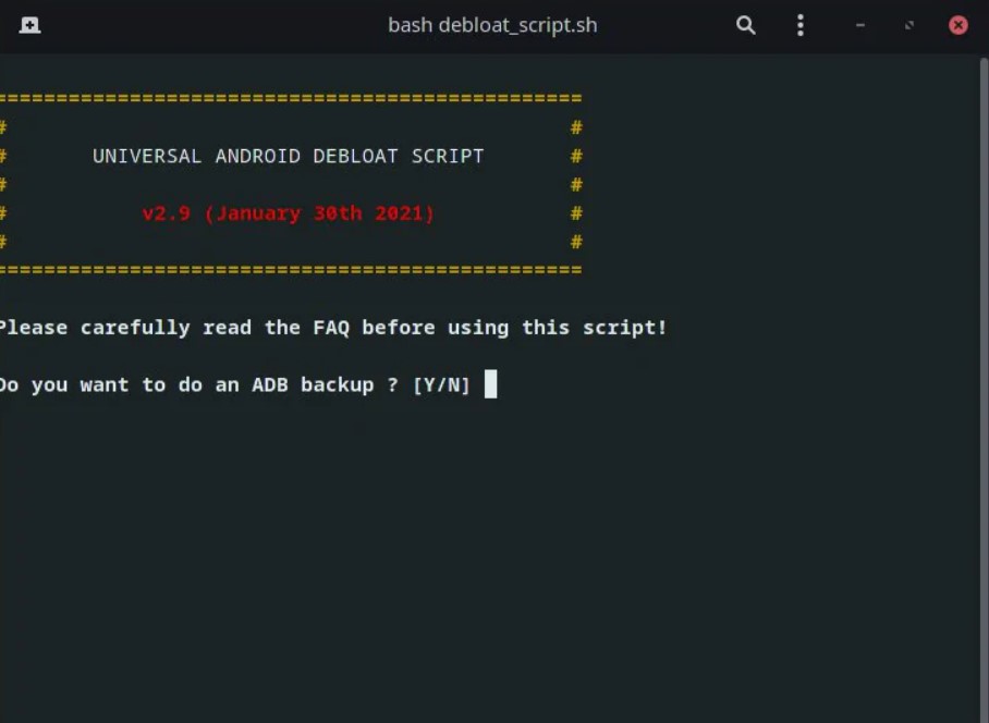 Universal Android Debloater