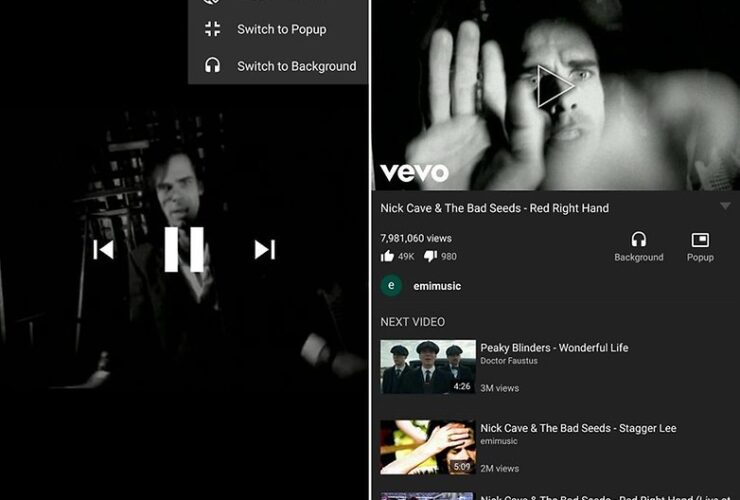 YouTube Musica Schermo Spento