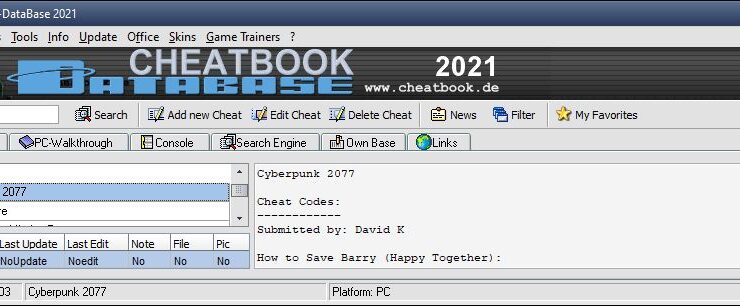 Cheatbook Database