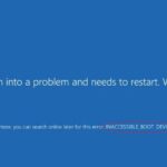 INACCESSIBLE BOOT DEVICE Error Windows 10