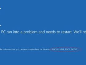 INACCESSIBLE BOOT DEVICE Error Windows 10