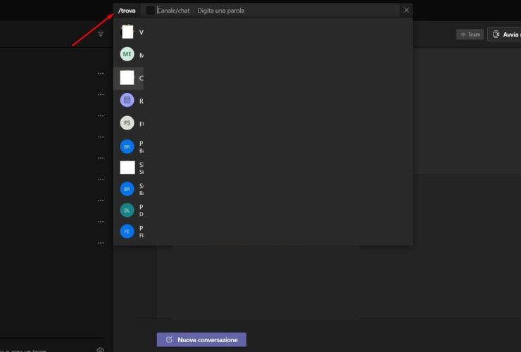 Comandi Microsoft Teams