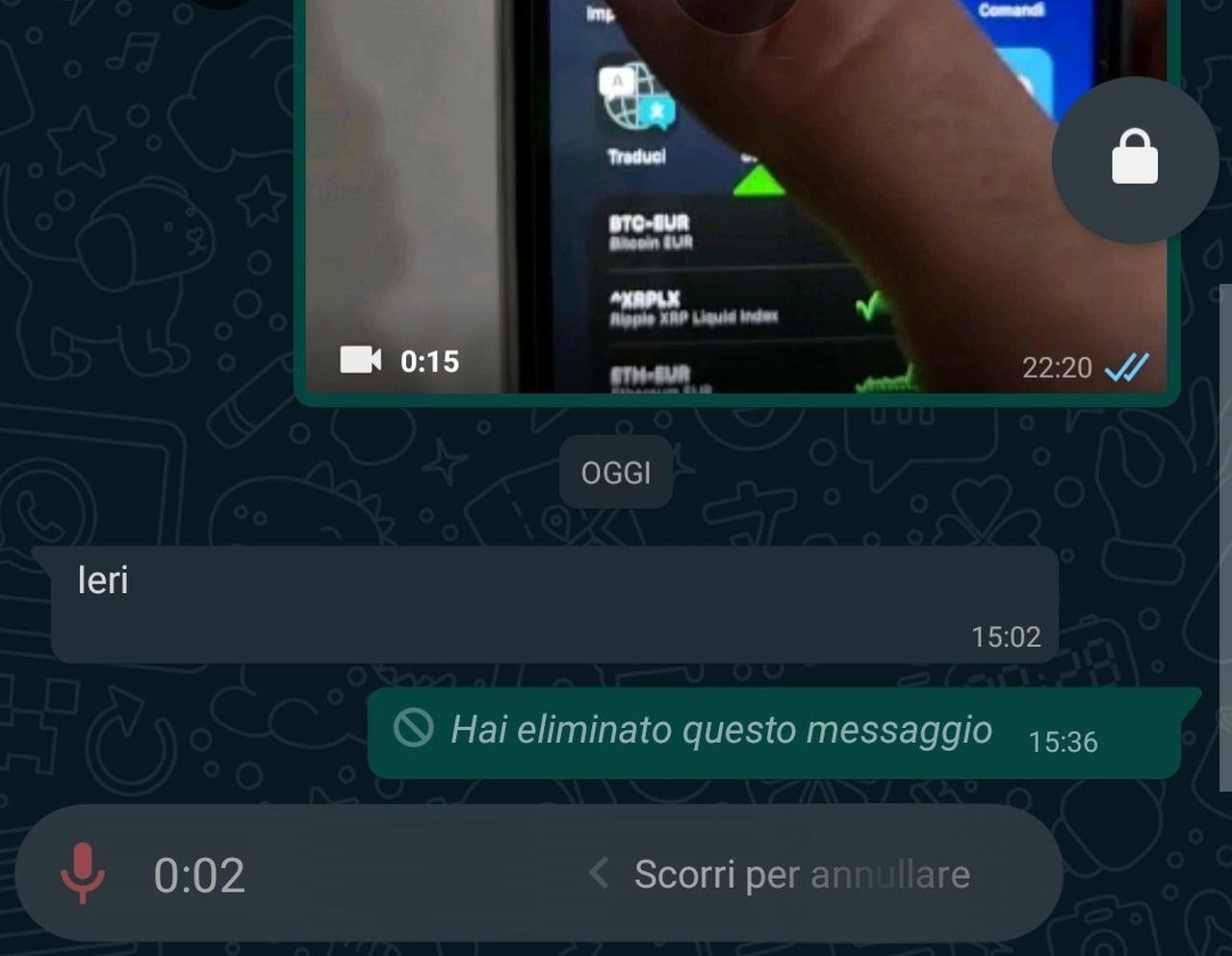 Invio messaggio Audio WhatsApp e prime riascoltarlo (2)