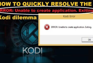 Kodi ERROR Unable to create applications. Exiting Soluzione