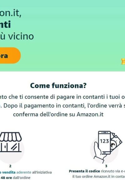 Come pagare in Contanti su Amazon
