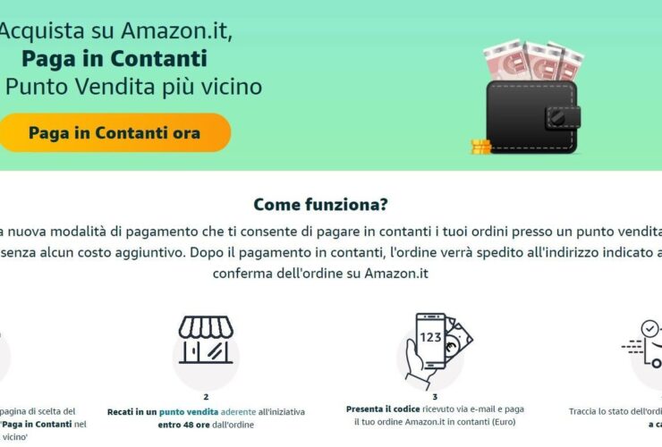 Come pagare in Contanti su Amazon