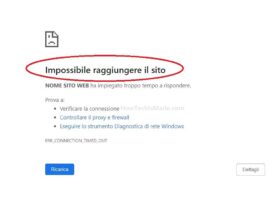 Impossibile raggiungere il sito
