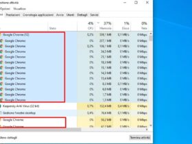 Tanti processi Google Chrome