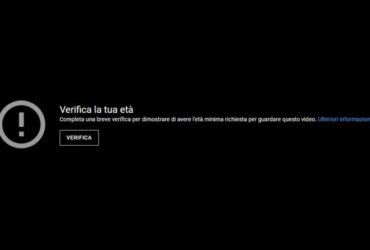 Verifica la Tua Età YouTube
