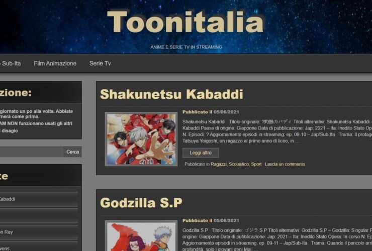 Toonitalia Nuovo Indirizzo