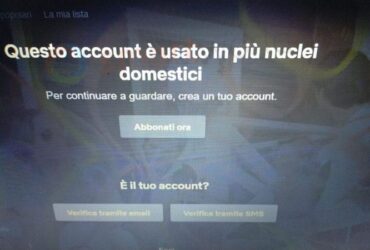 Netflix Account Condivisi Bloccati