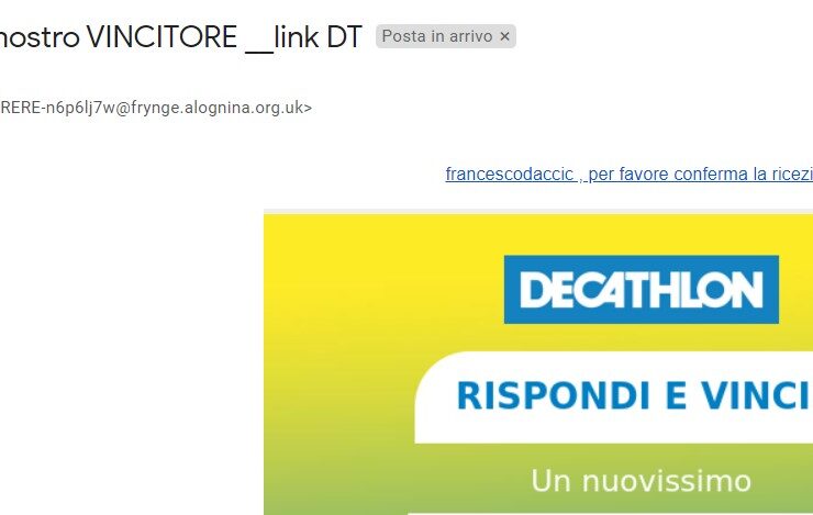 Sei il nostro VINCITORE