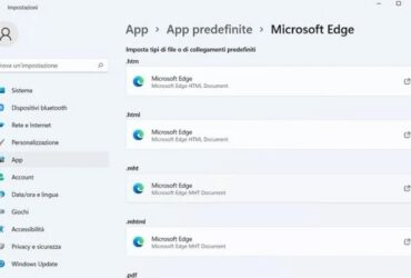 Cambiare Browser Default Windows 11 App Predefinite Edge