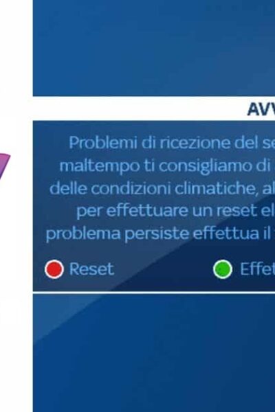 Codici Errori Sky