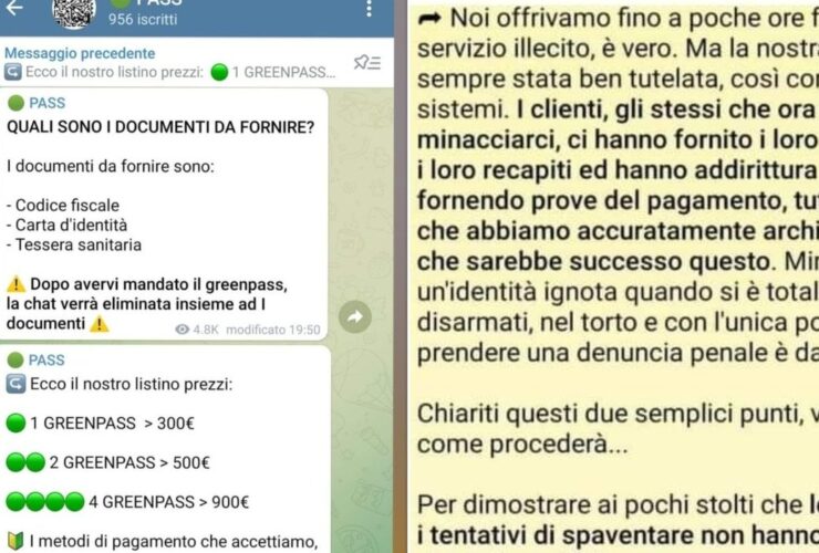 Green Pass Falsi Telegram