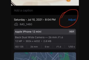 Modificare Data e Ora Foto su iOS