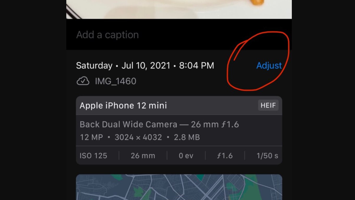 Modificare Data e Ora Foto su iOS