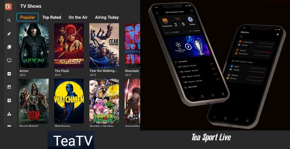 TeaTV e TeaSport Android