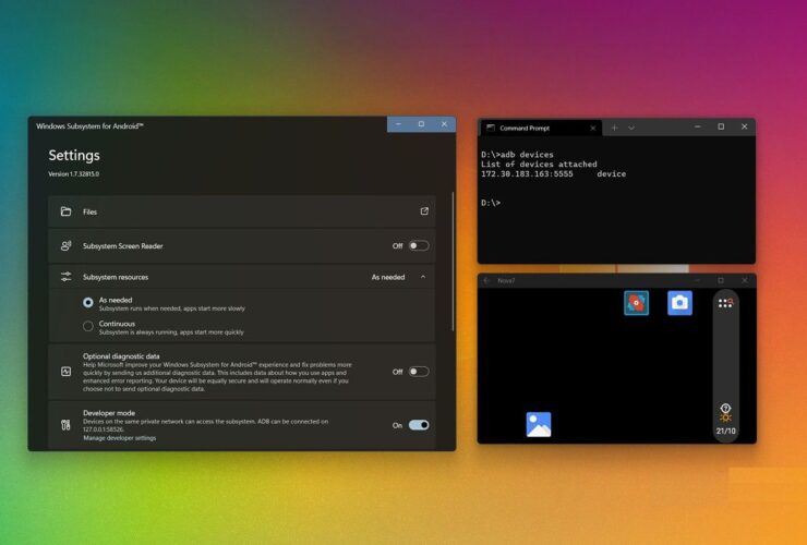 WSA App Sideloading Android Windows 11