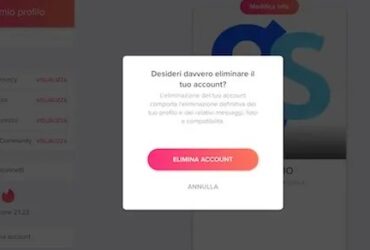 Eliminare Account Tinder
