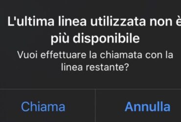 Errore Ultima Linea Utilizzata iPhone