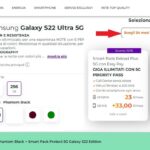 Samsung Galaxy S22 Ultra a 360 euro Errore Wind